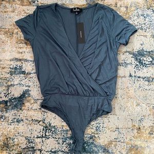LULUS bodysuit: Teal - S